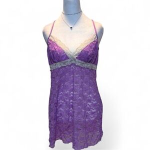 Cosmopolitan Lavender Lace Chemise camisole cami size Large